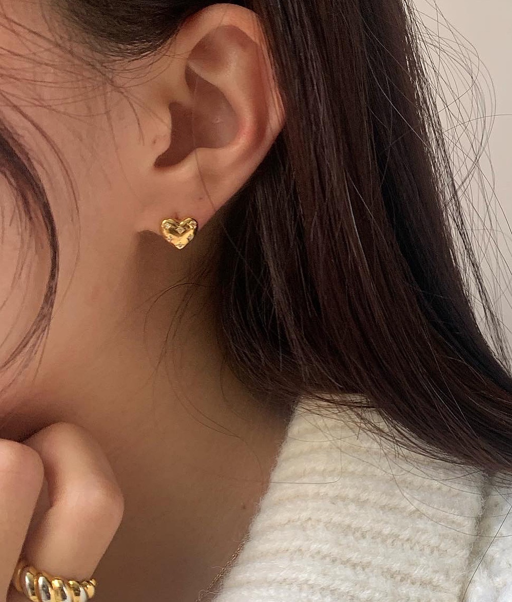 (silver925) Dear heart cubic piercing