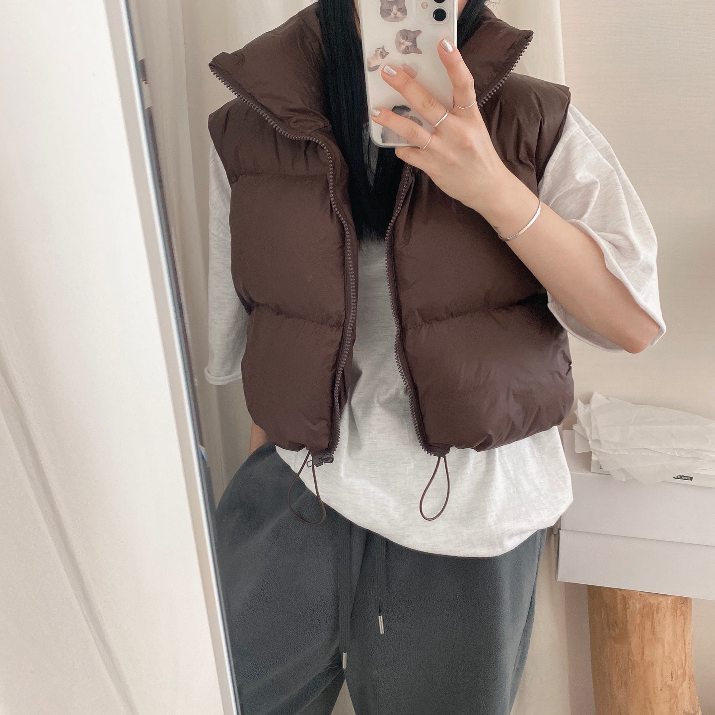   ベージュ ダウンベスト　XXS ダウンベスト ベスト」に該当するFREAK'S STORE｜フリークスストアの