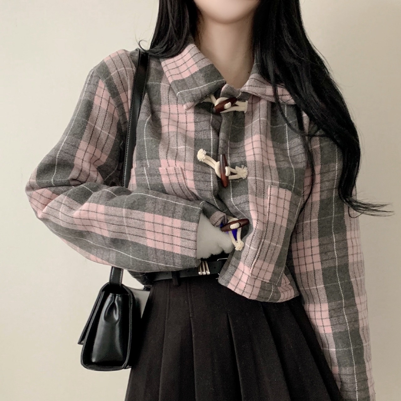 裏地] スクエア柄ショートジャケット | ファッション通販サイト NUGU