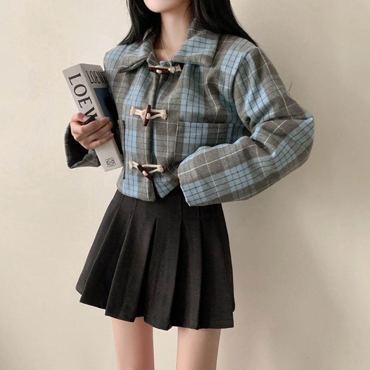 裏地] スクエア柄ショートジャケット | ファッション通販サイト NUGU