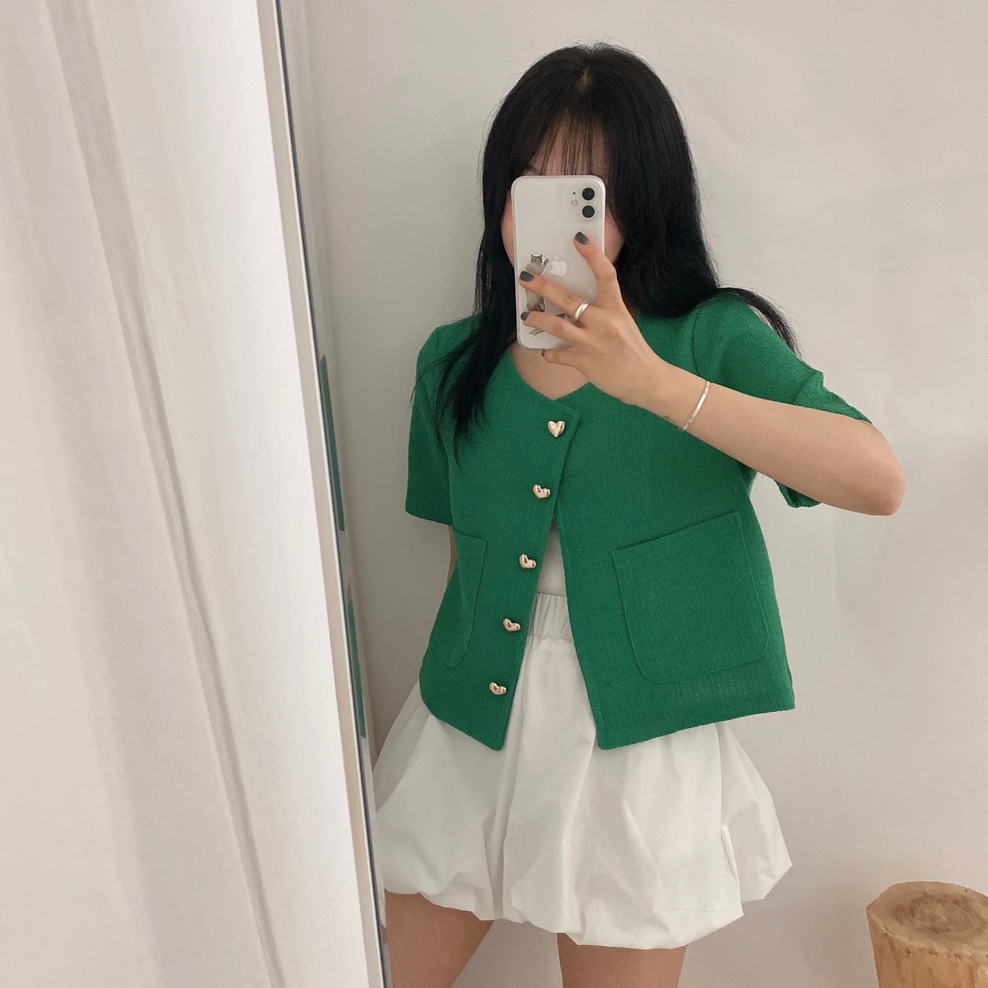 【新品タグ付き♥】N.O.R.C◆ショートニットジャケット◆もこもこ◆金ボタン ショップニコニコ ShopNikoNiko ステンカラー トグルボタン