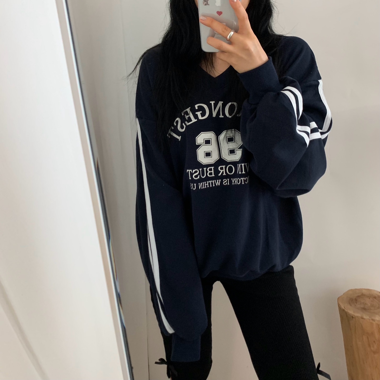 OHOTORO VネックスウェットRaglan V MTM JAYRO(ジャイロ) / 深Vネックスウェットプルオーバー (トップス
