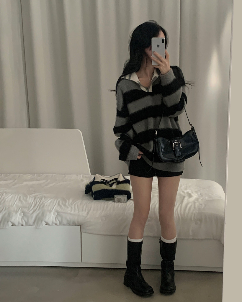 ストライプ柄ルーズフィットトップス no.94#pleats please ストライプ柄ルーズフィットトップス no.94#pleats please PLEATS