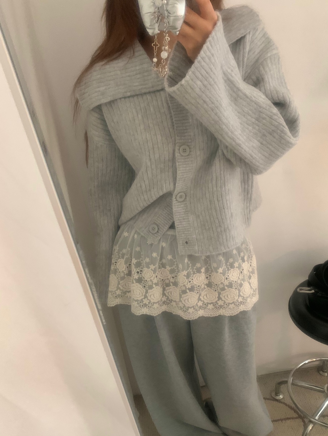 セーラーカラーボタンニットカーディガン | ファッション通販