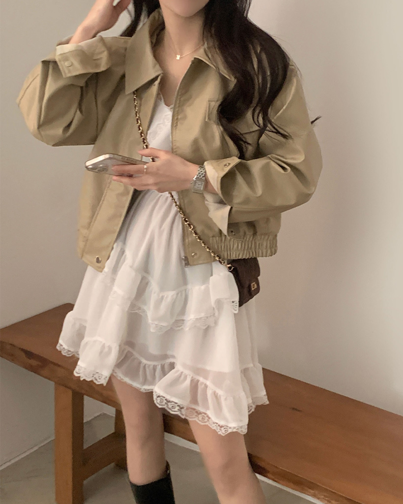 ティアード☆ワンピース ミディ Vネック 透け感 シフォン レース Vネックレースティアードシフォンキャミワンピース | レディース
