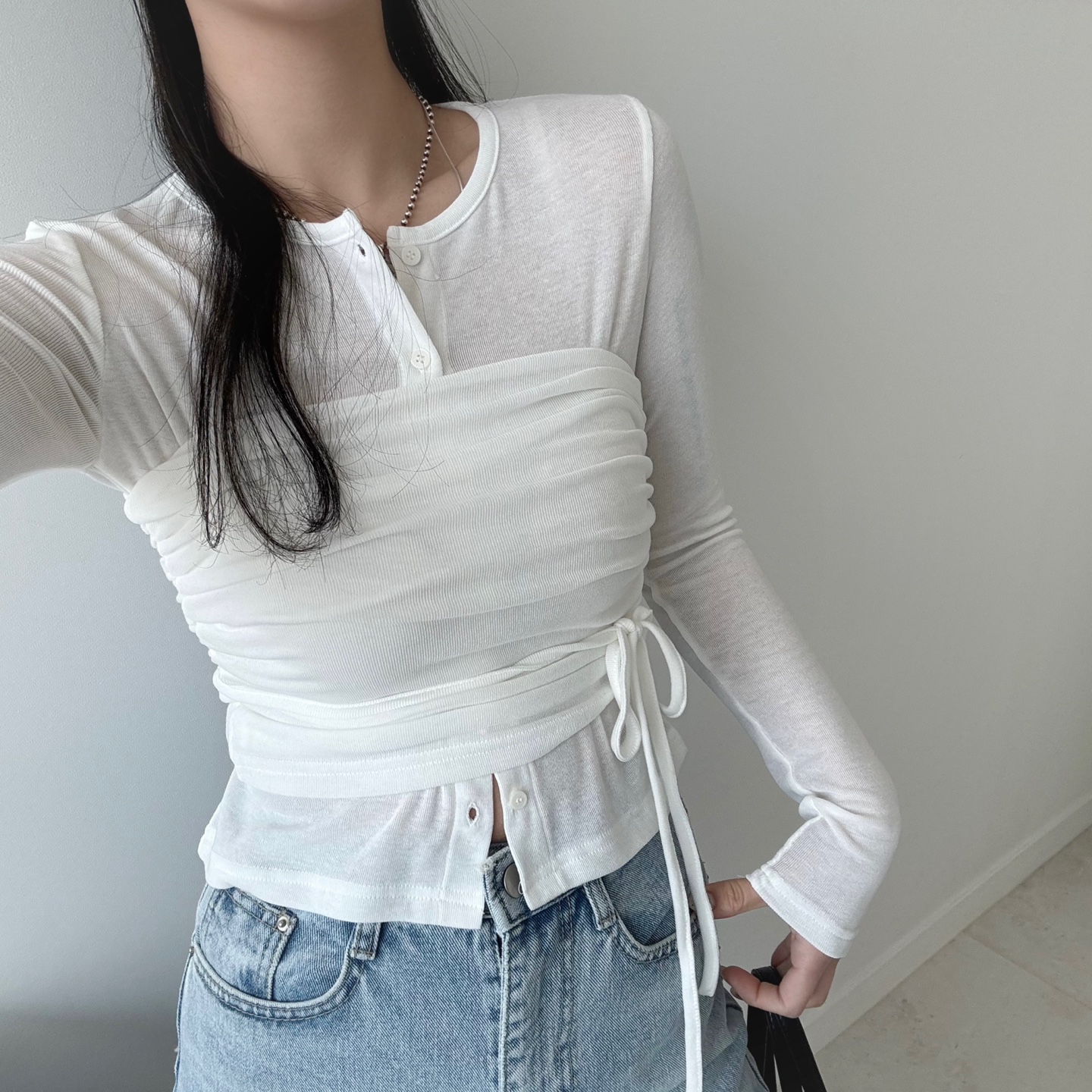 カーディガンビスチェセット