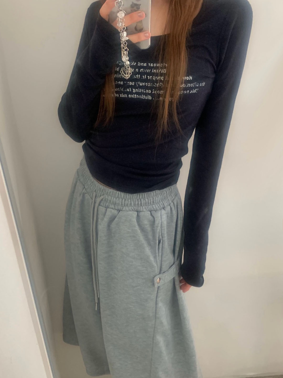 レタリングプリント長袖Ｔシャツ