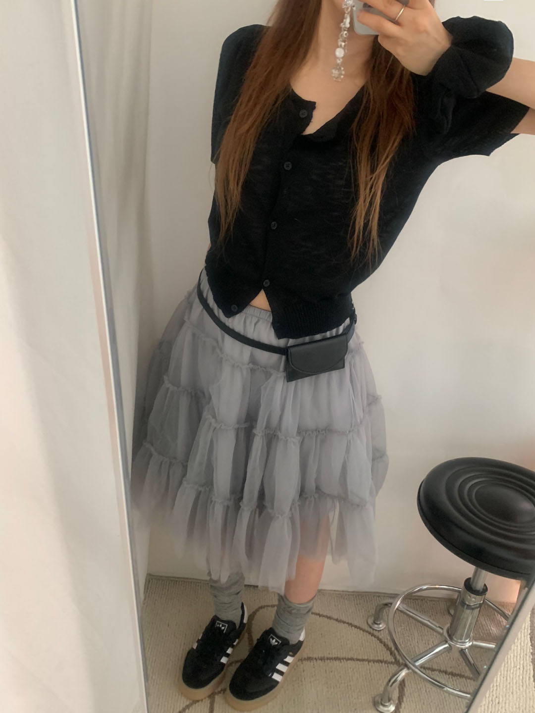 DOLCE&GABBANA ティアードフリル スカート ブラック 36 DOLCE&GABBANA ティアードフリル スカート ブラック 36
