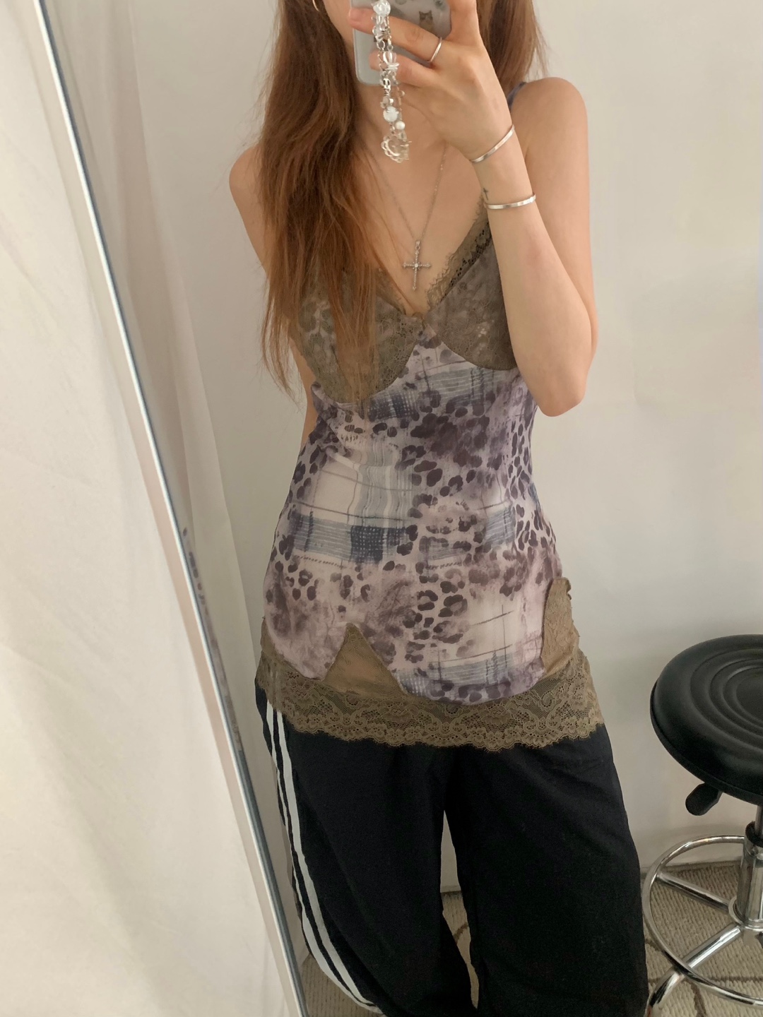 ドイツ製ヴィンテージ ローズ柄キャミソールトップス KOBE LETTUCE キャミソール チュニック トップス レディース 花