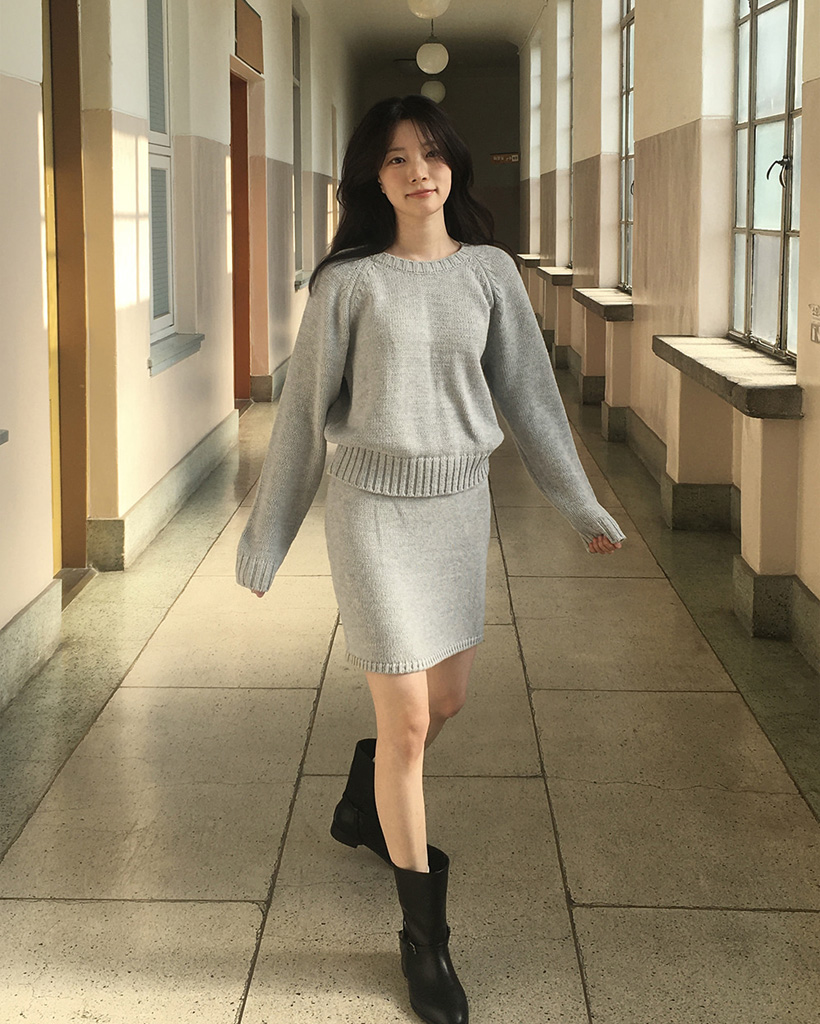 SLOWMADE.ニット＋スカートセットアップ | ファッション通販