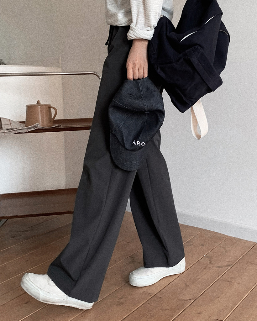 SLOWMADE. (basic/long) クールワイドパンツ-4color