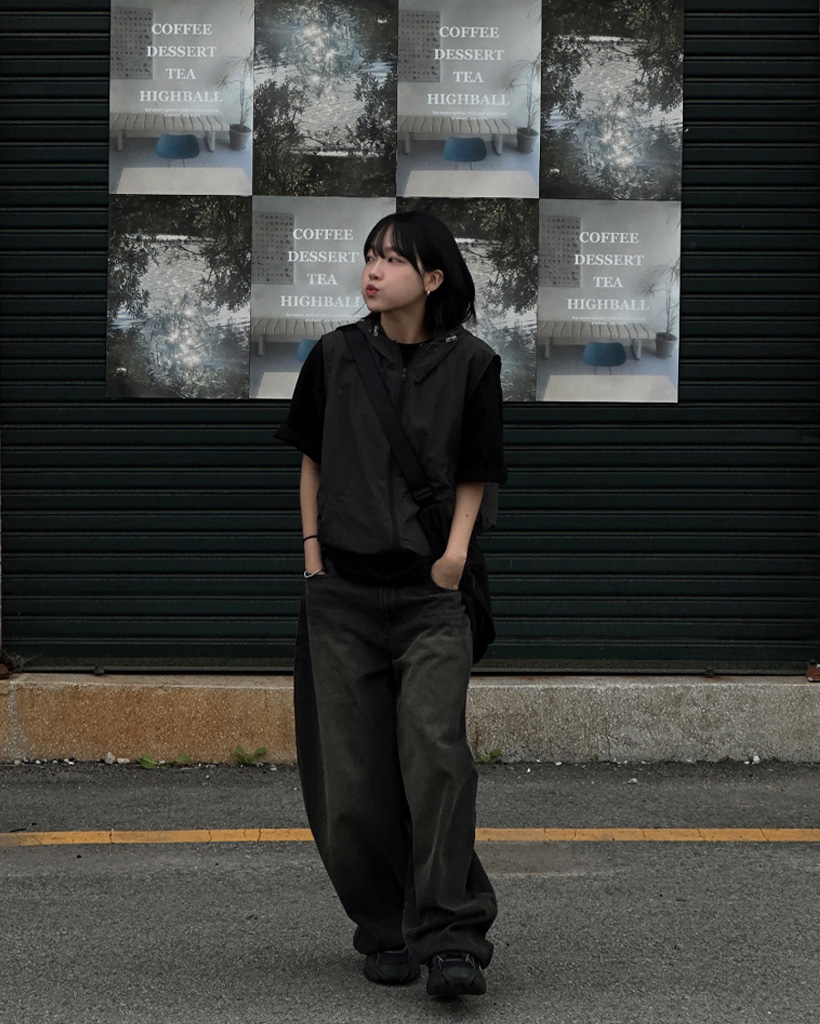 メゾピアノ　平成リバイバル　ワイドデニムパンツ　ブラック 復刻♪ デコラティブワイドデニムパンツ(S(キッズ140cm) 黒
