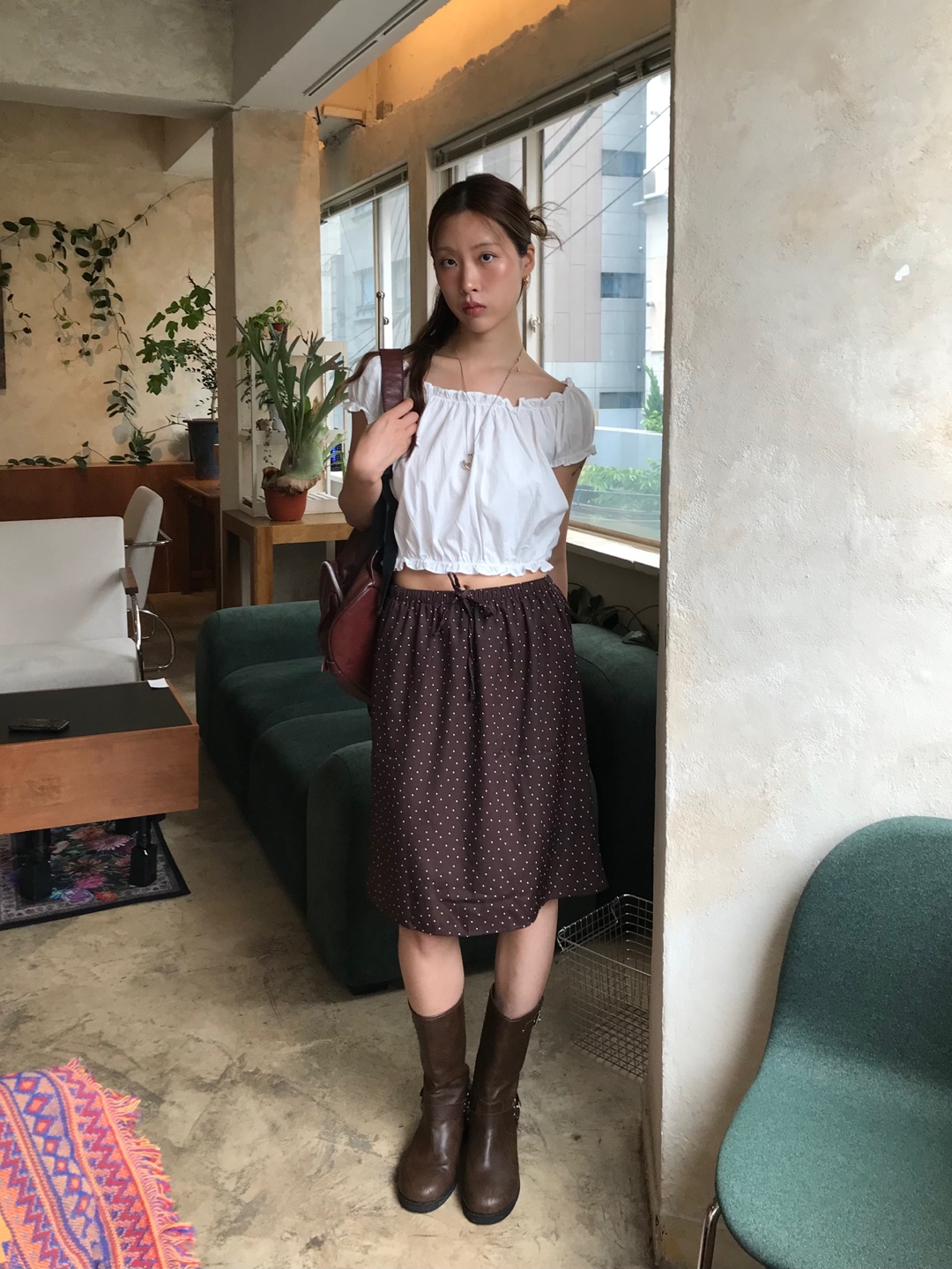 Tiramisu dot skirt