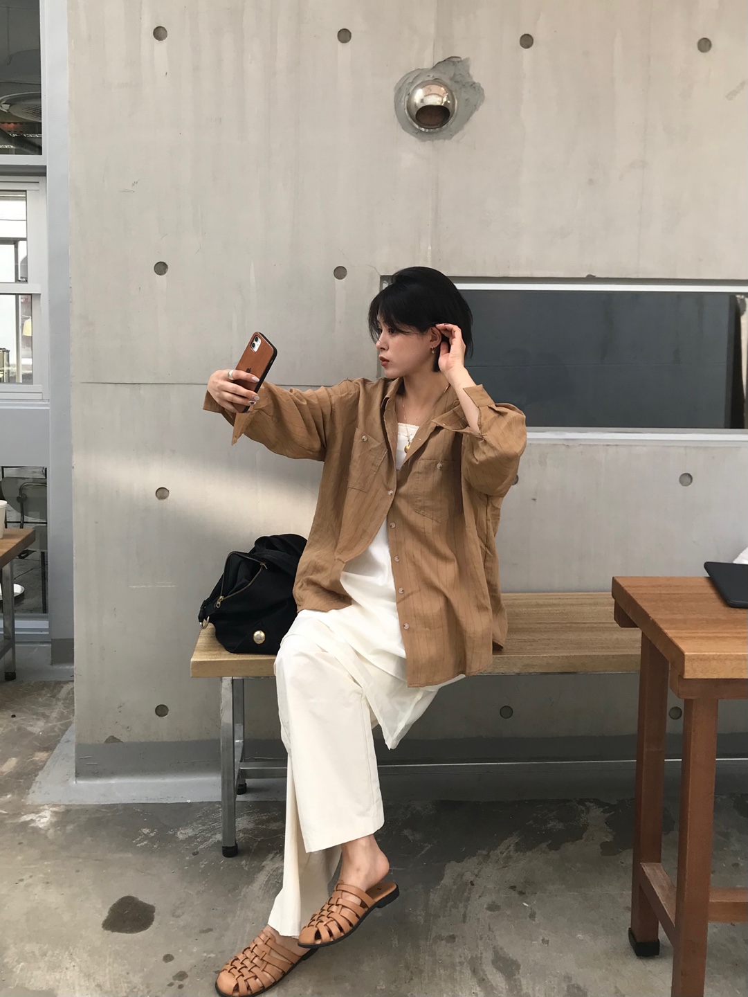 harueiページ camel stripe shirts | ファッション通販サイト NUGU