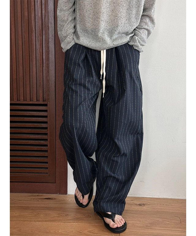 [S/S]Linen stripe banding pants(2color)