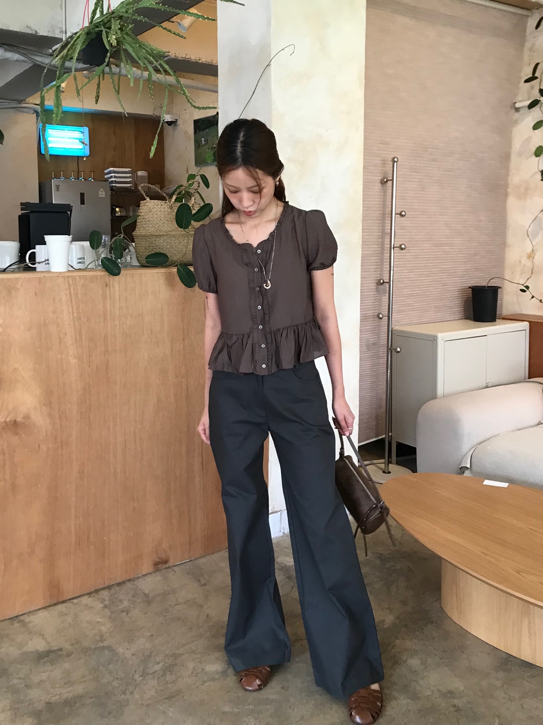 twill boots-cut pants | ファッション通販サイト NUGU