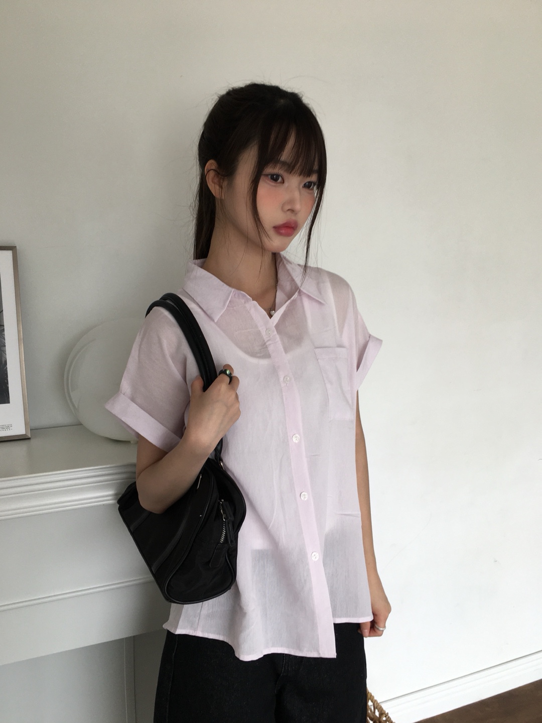 オーバーサイジング半袖シャツ+タンクトップセット | ファッション通販