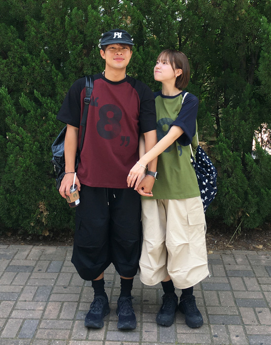 (UNISEX)ラグラン半袖Tシャツ