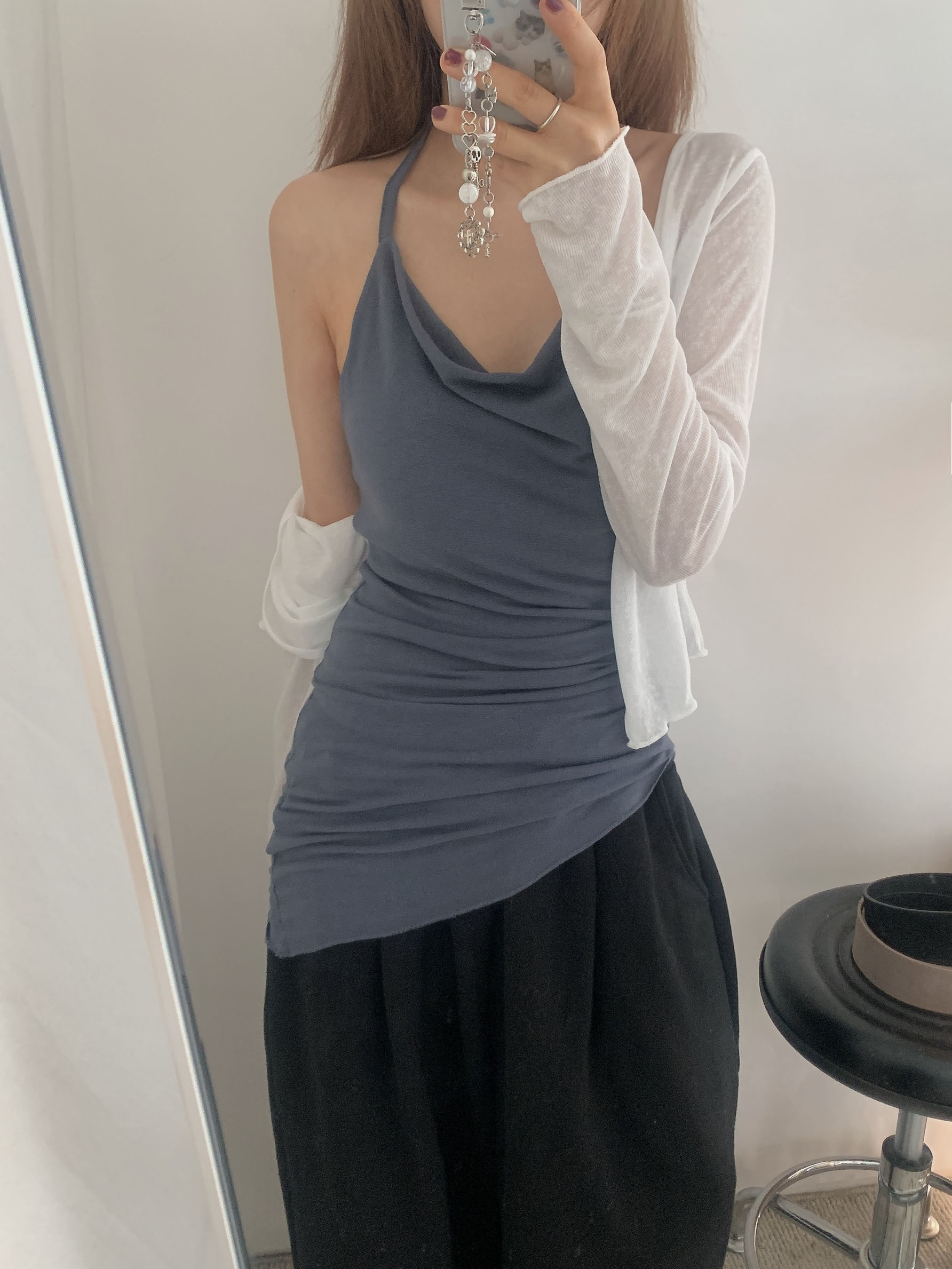 ドレープ斜めストライプキャミソール | ファッション通販サイト NUGU