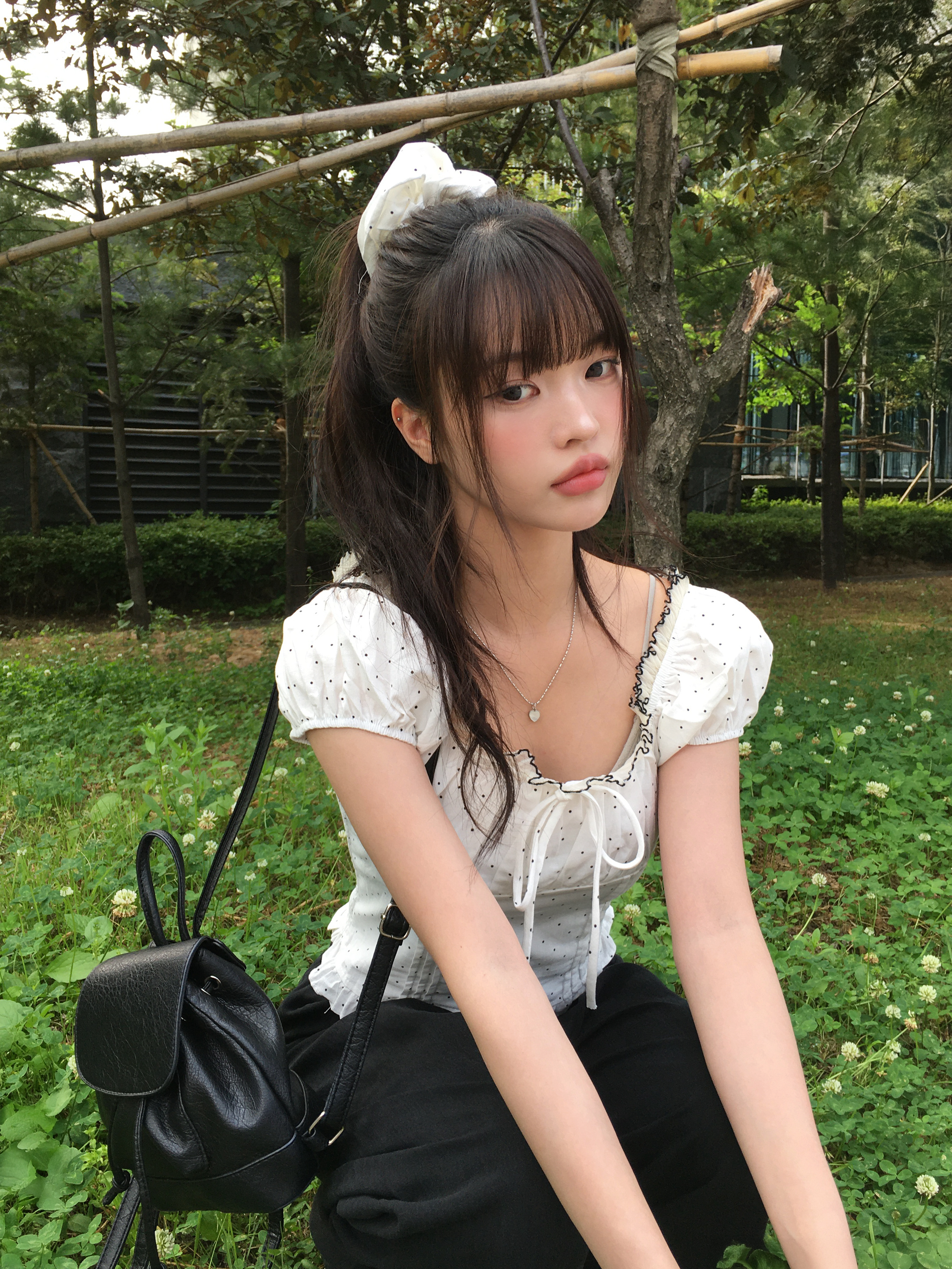 haku nugu angiちゃん　レース付き襟 ホワイト 半袖ブラウス haku | ファッション通販サイト NUGU