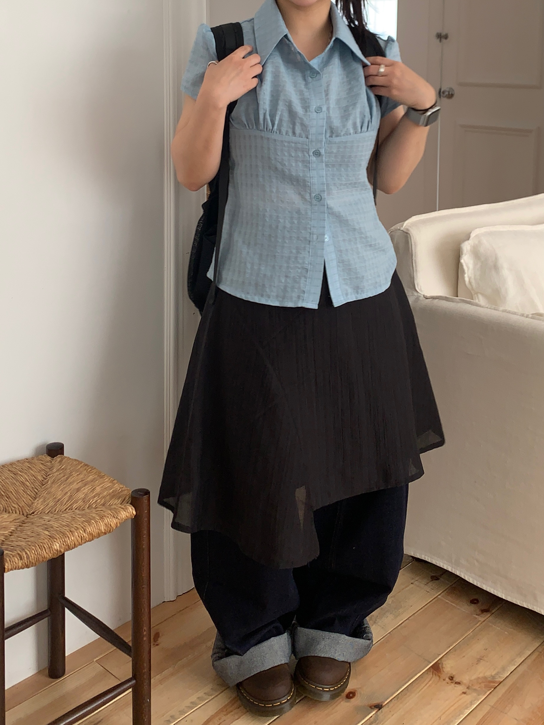 ★送料・関税込★THREETIMES★Nymph skirt★スカート★ 3D FLOWER LAYERED SKIRT