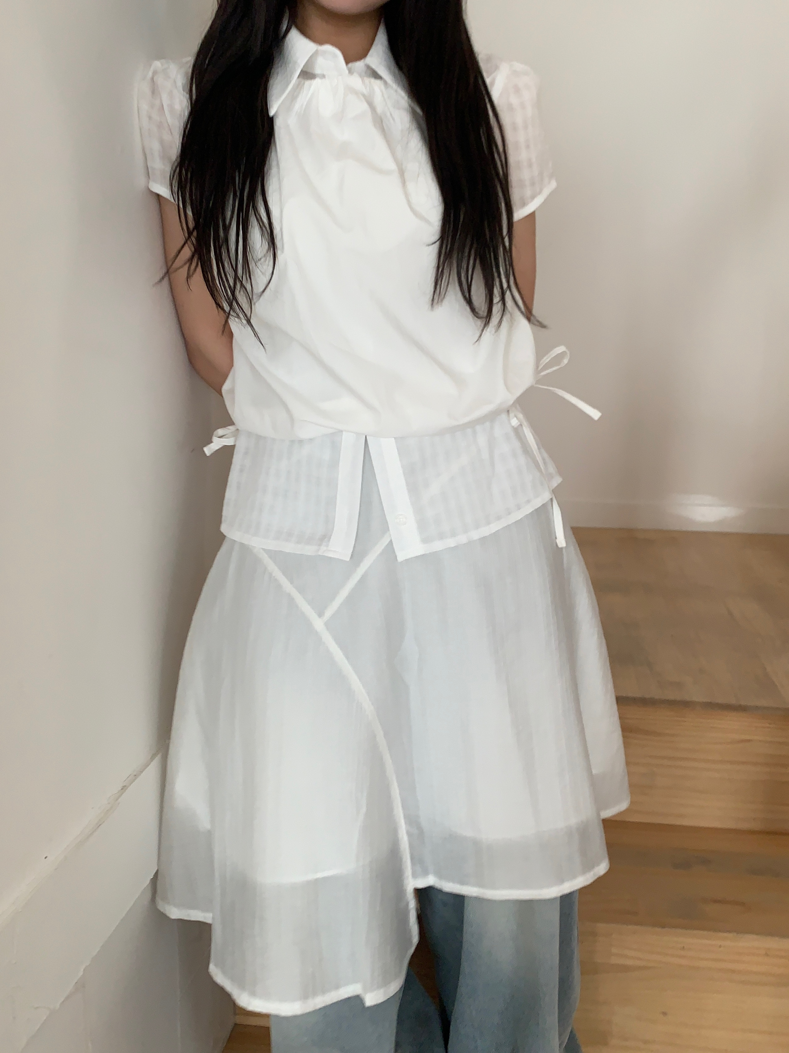 [oafish] Layered Check Pleats ラップスカート *韓国人気 ラップスカート レディース スカート[品番：JOKW0015558]｜REAL