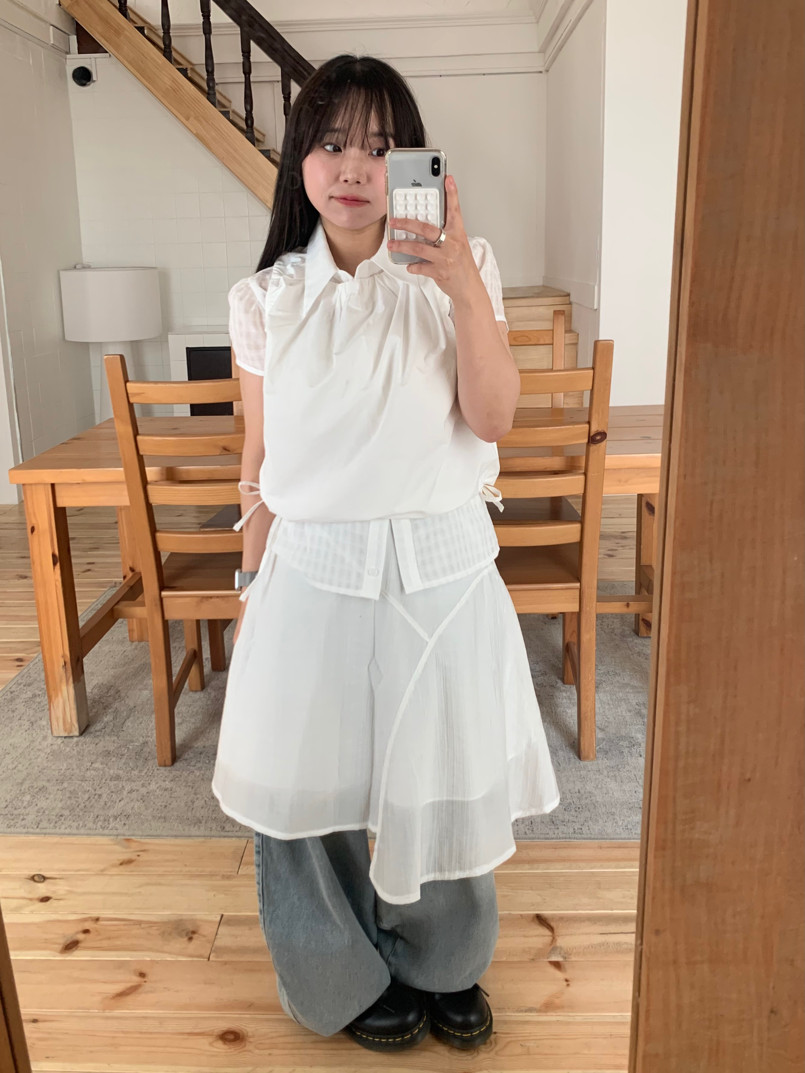 シースルー ストール 巻きスカート シアーラップスカート／sheer wrap skirt 巻きスカート