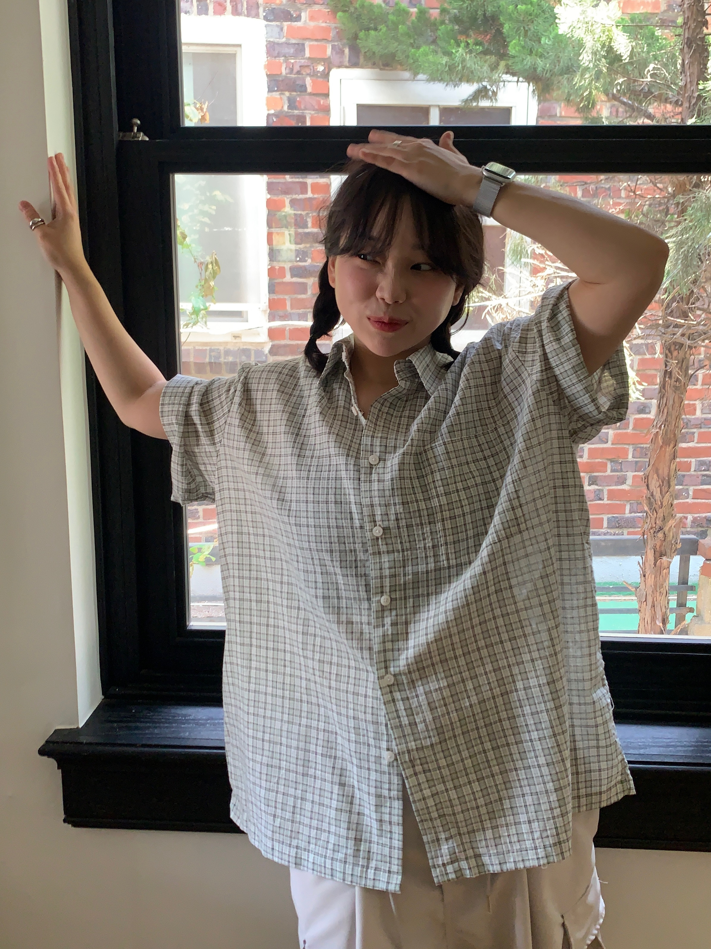 ユニセックス]ハーフチェックシャツ | ファッション通販サイト NUGU