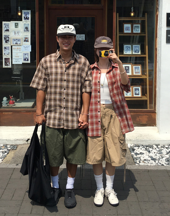 (UNISEX)ストリングカーゴハーフパンツ