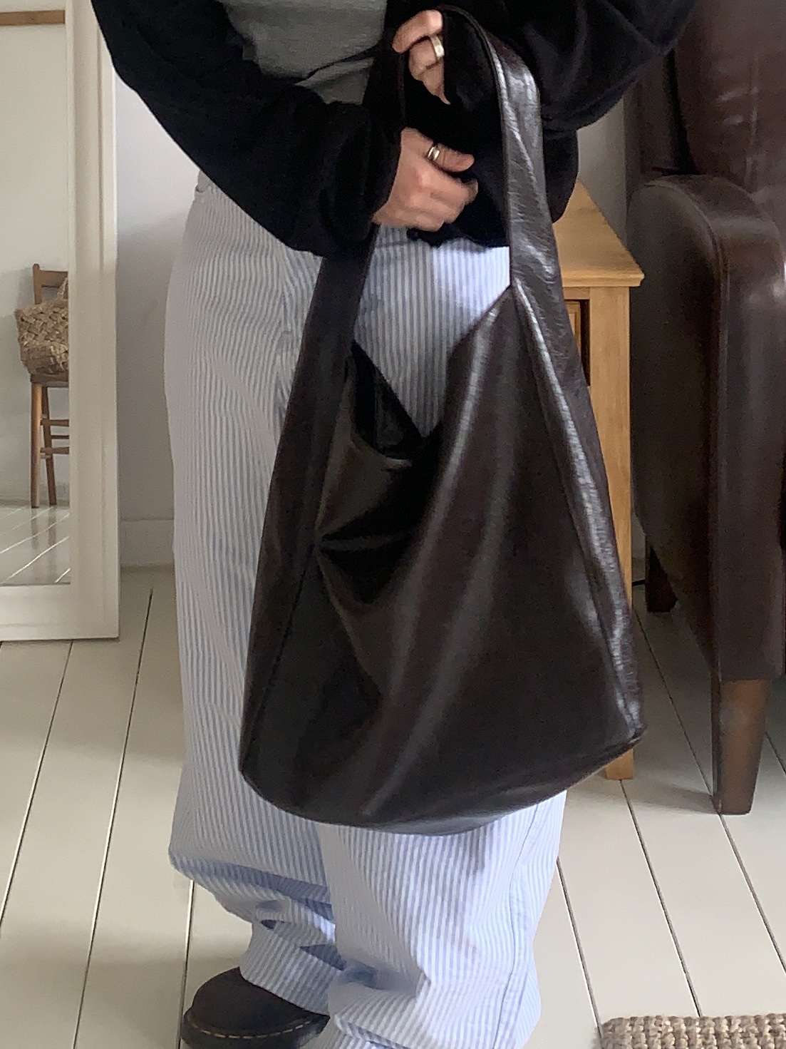 BAGGU レザートートバッグ BAGGU レザー トート バッグ エコバッグ