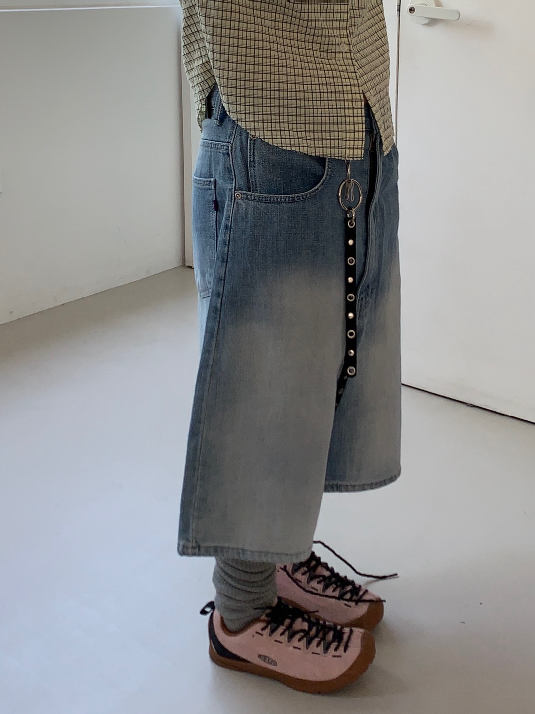 レトロアメカジ ワイドレッグハーフパンツ ハーフデニムパンツ | ファッション通販サイト NUGU