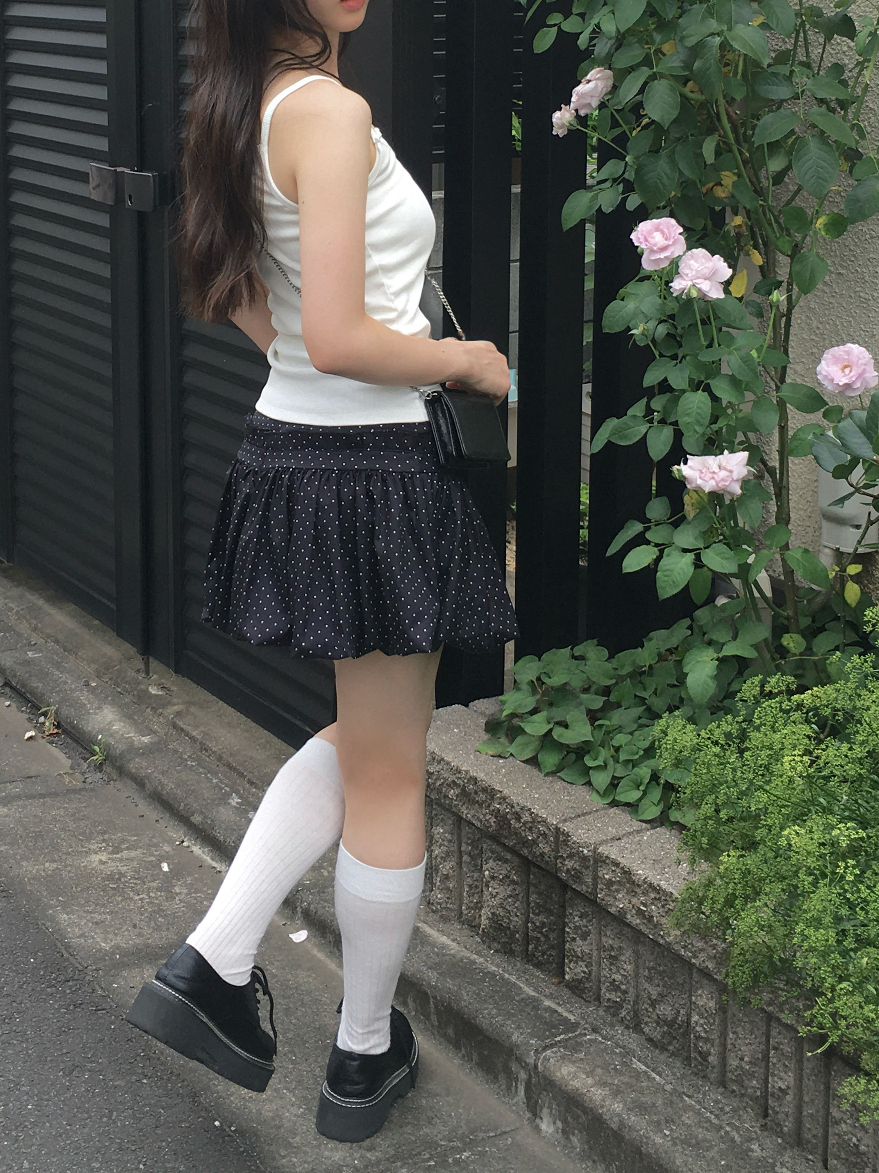 ドット柄バルーンミニスカート | ファッション通販サイト NUGU
