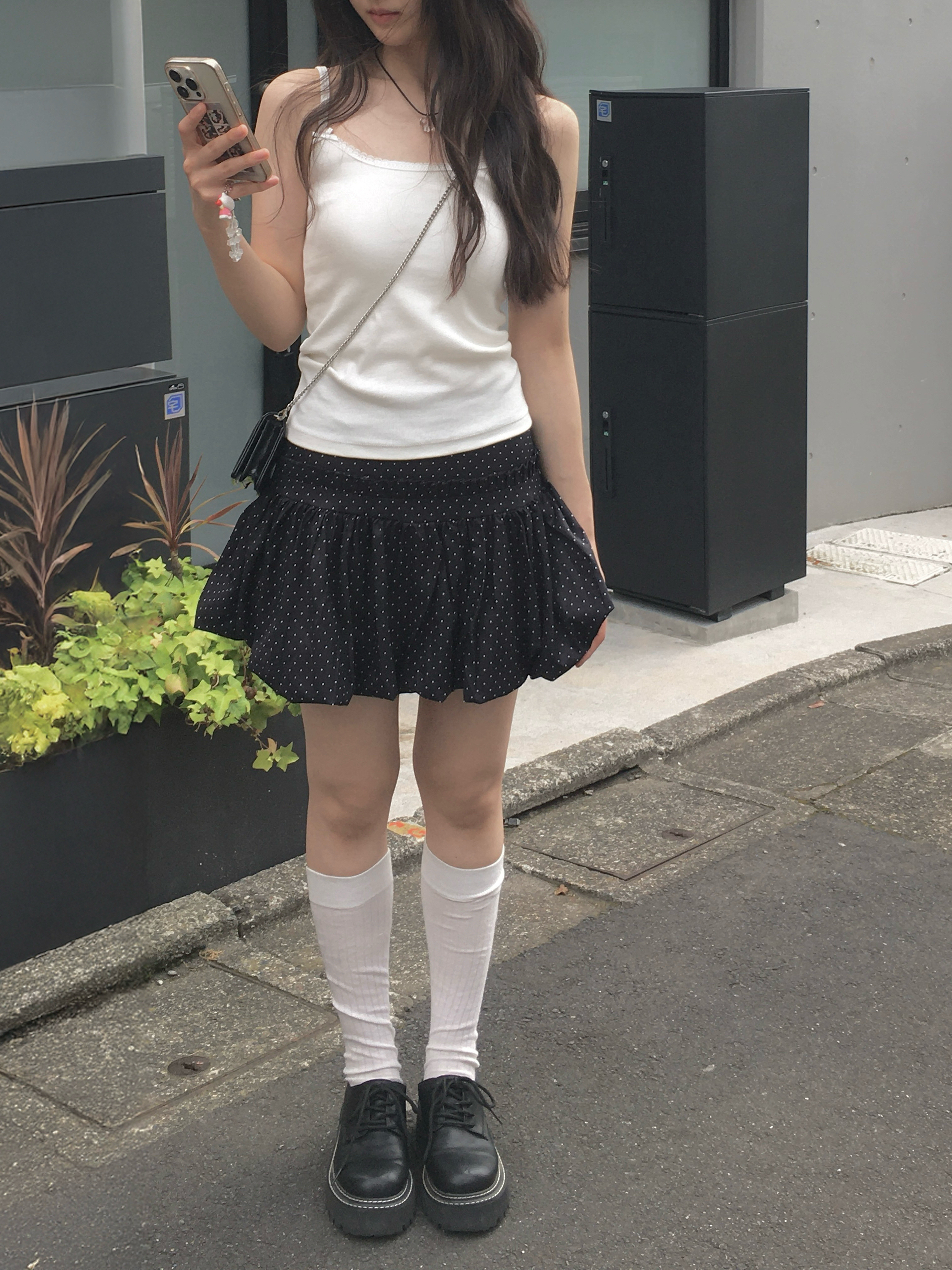 ドット柄ツイードスカートパンツ 1504156_21547945_k3.jpg