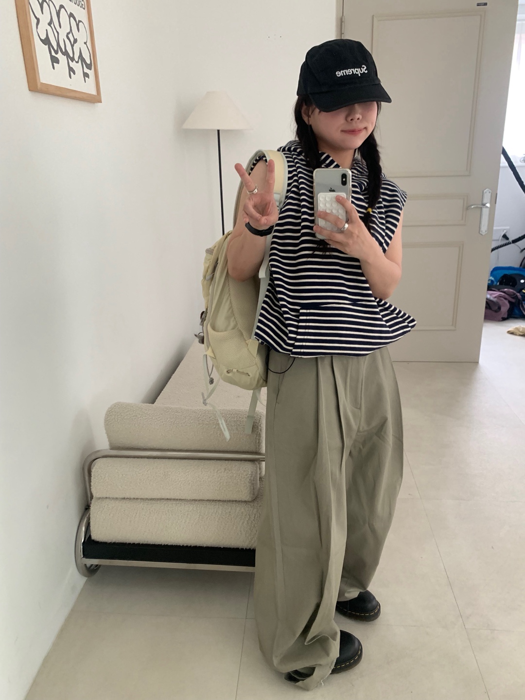 ストライプフード付きベスト | ファッション通販サイト NUGU