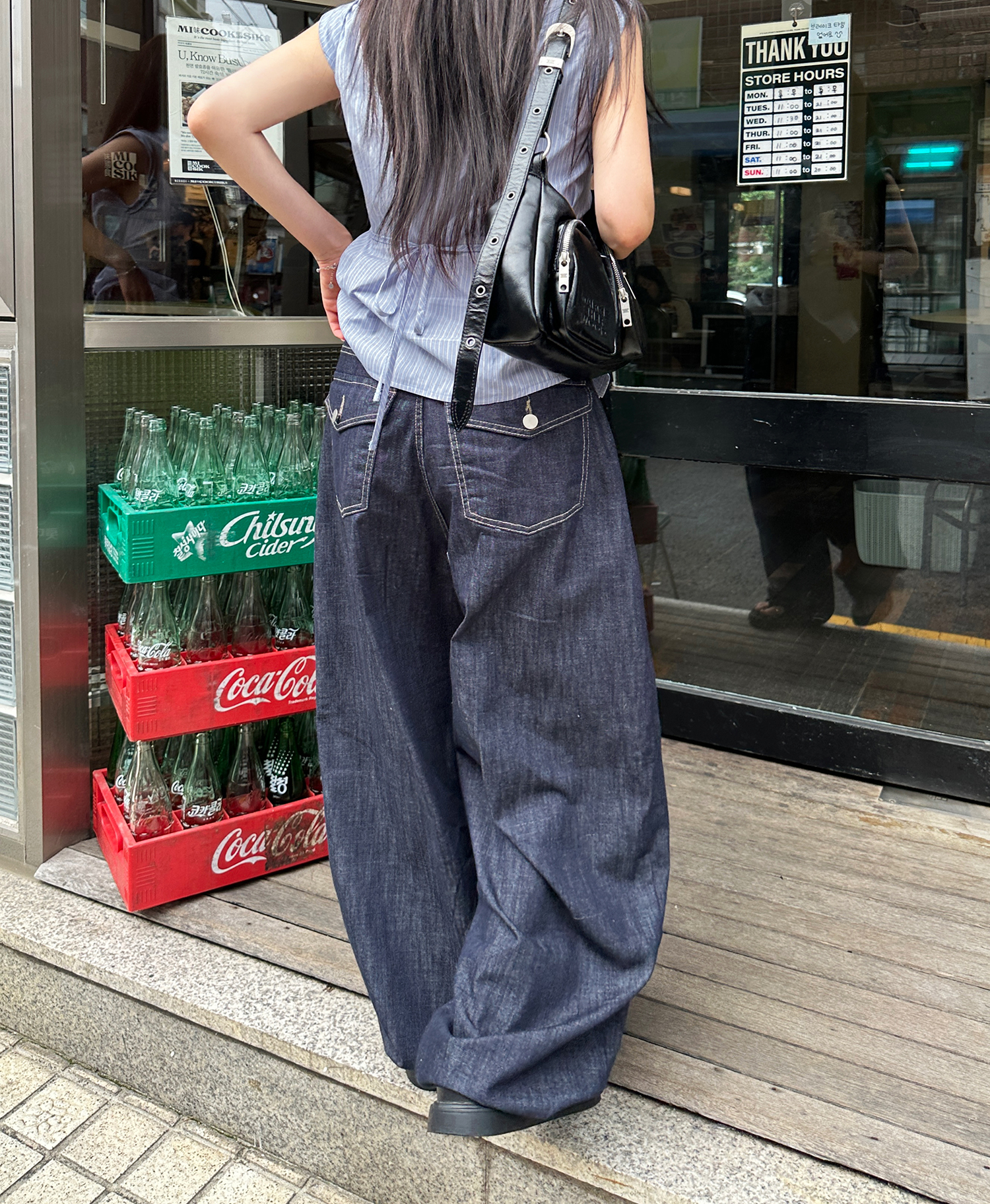 drawer 51,840円 ハイウエスト　ワイドパンツ サイズ36 ネイビー drawer 51,840円 ハイウエスト ワイドパンツ サイズ36 ネイビー