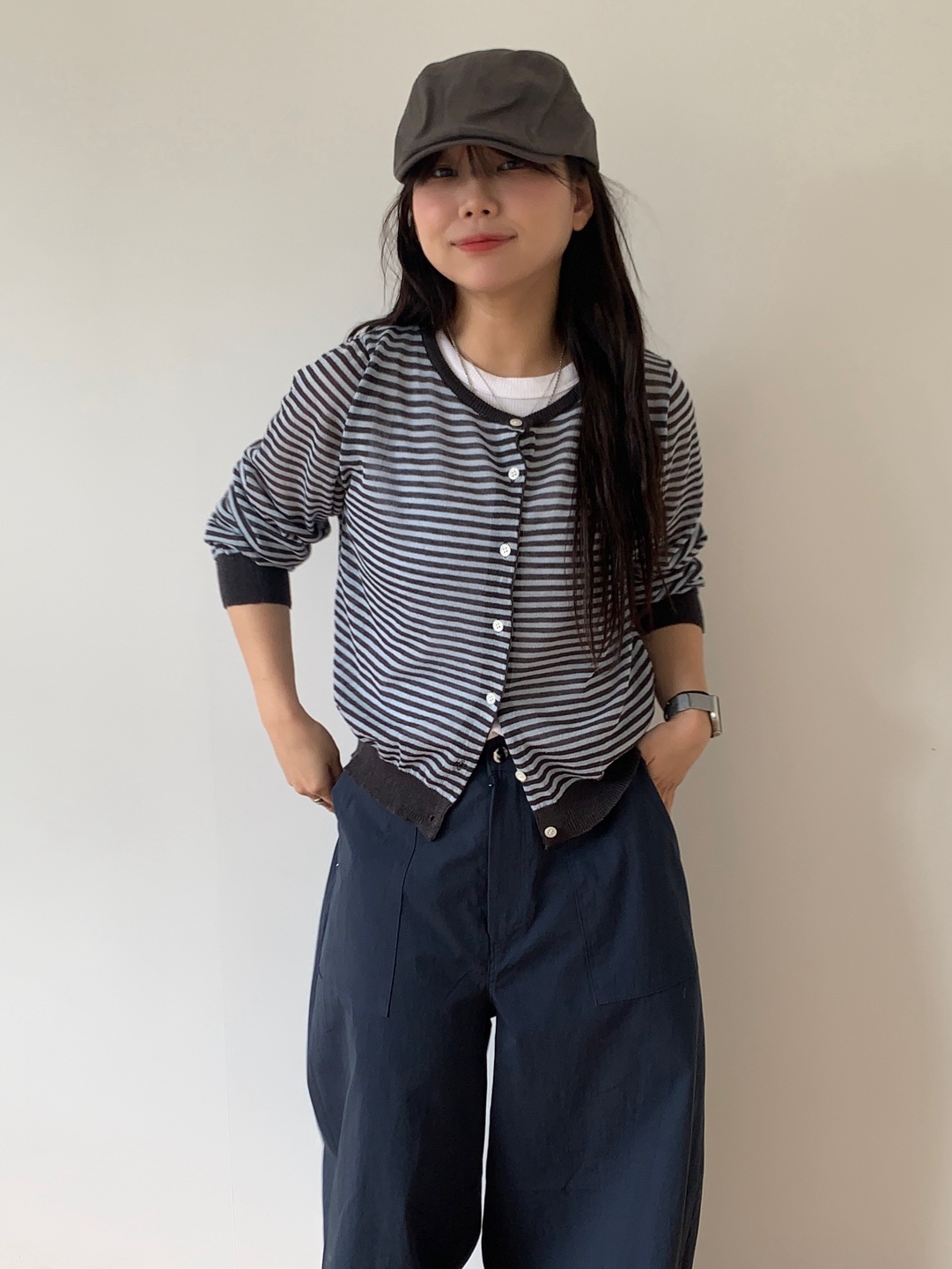 NOZOMI ISHIGURO ストライプカーディガン NOZOMI ISHIGURO ストライプカーディガン NOZOMI ISHIGURO Haute