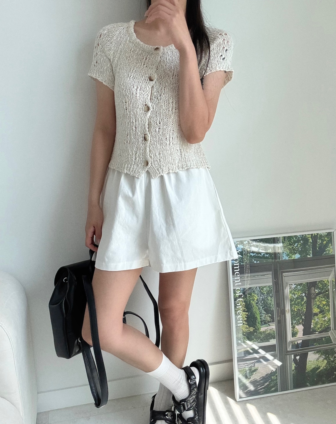 Tach clothingタッチ クロージング アルパカウール 半袖ニットカーディガン トップス[LKNA77621] Tach clothingタッチ クロージング アルパカウール 半袖ニット
