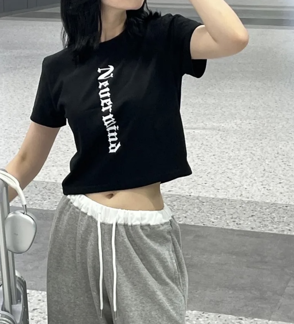 ゆちゃページ woman]ラウンドクロップド半袖Tシャツ | ファッション通販サイト