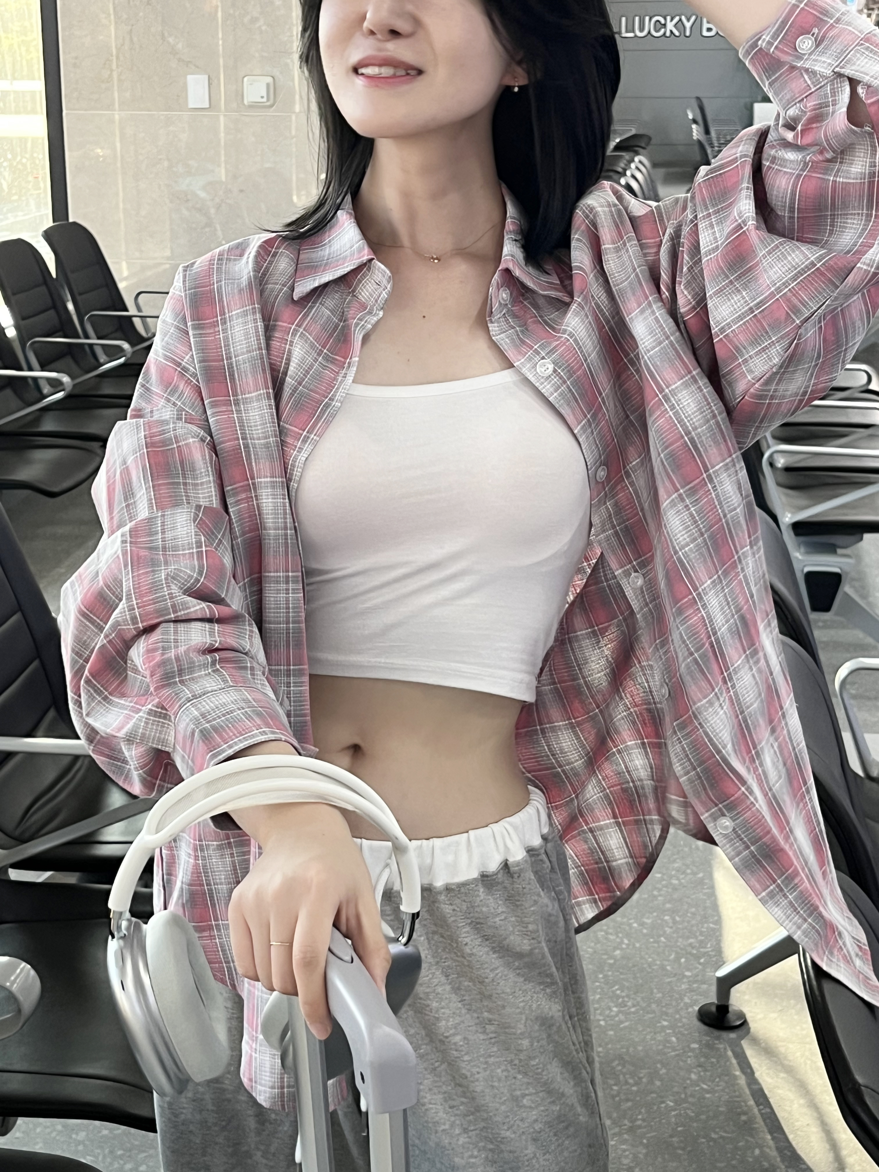 woman]ルーズリネンチェックシャツ | ファッション通販サイト NUGU
