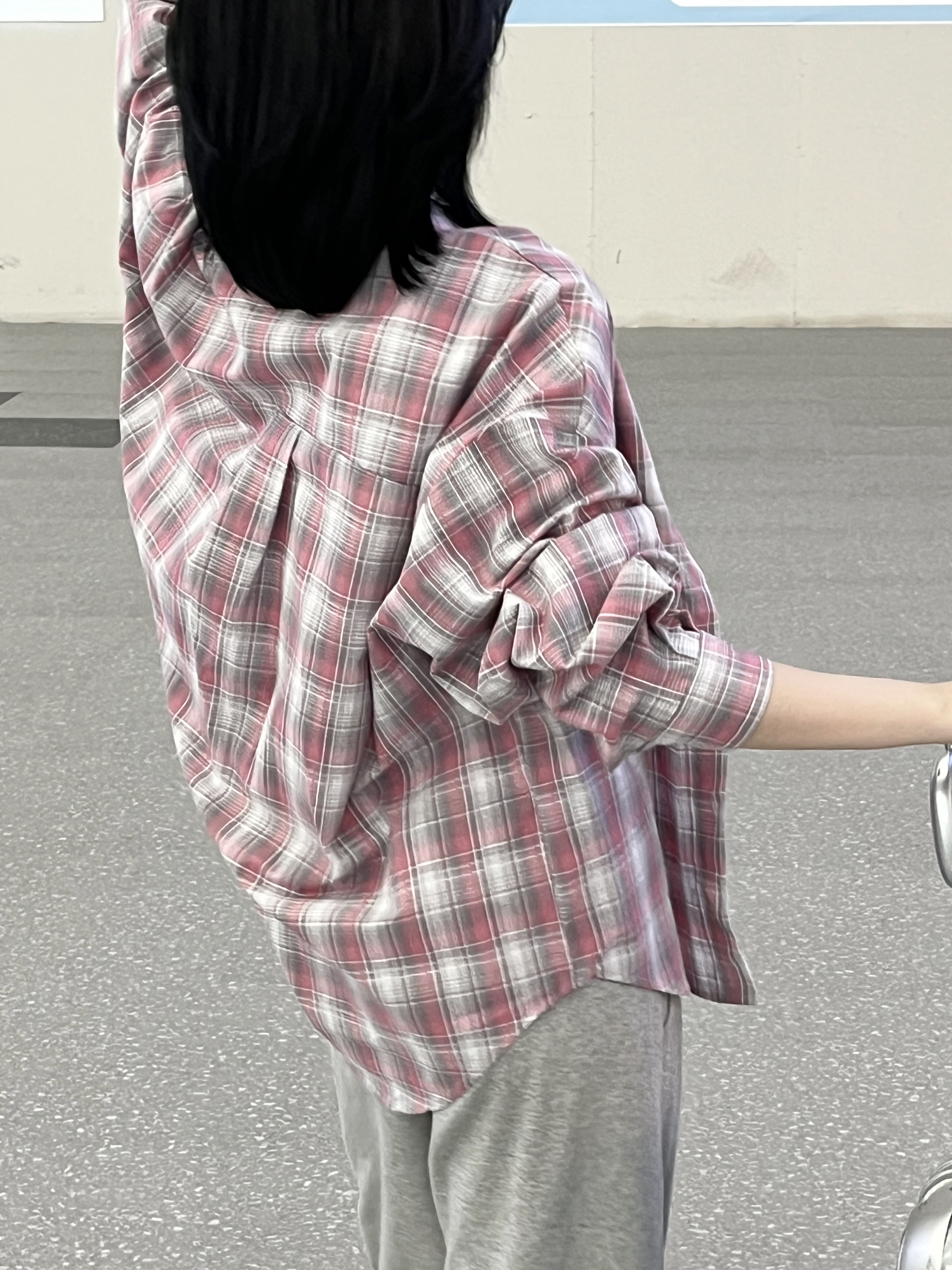woman]ルーズリネンチェックシャツ | ファッション通販サイト NUGU