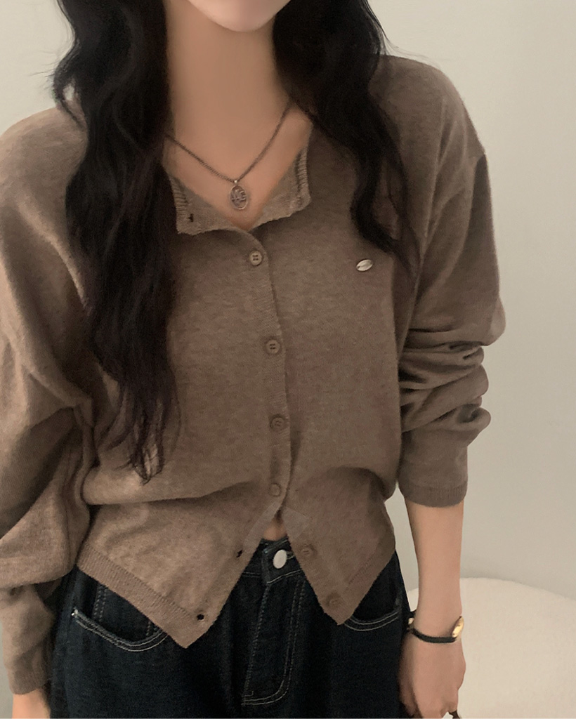 [6color]ペンダントベーシックニットカーディガン