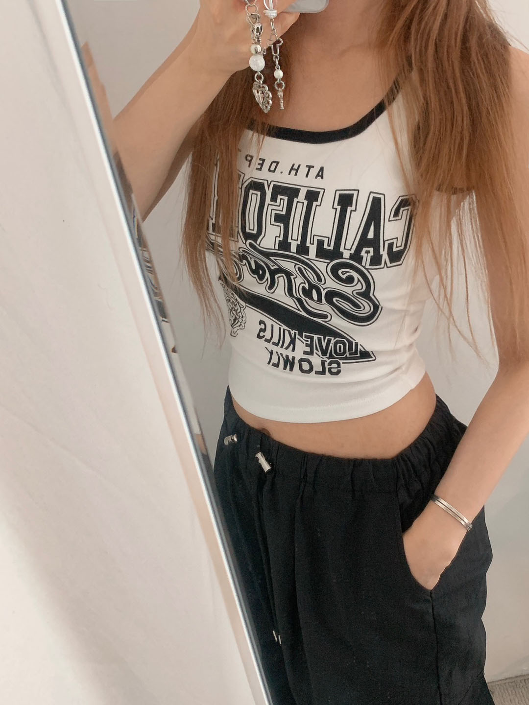 DimMoire Messy Bones キャミソール　GLAY カップ付き]レタリングキャミソール | ファッション通販サイト NUGU
