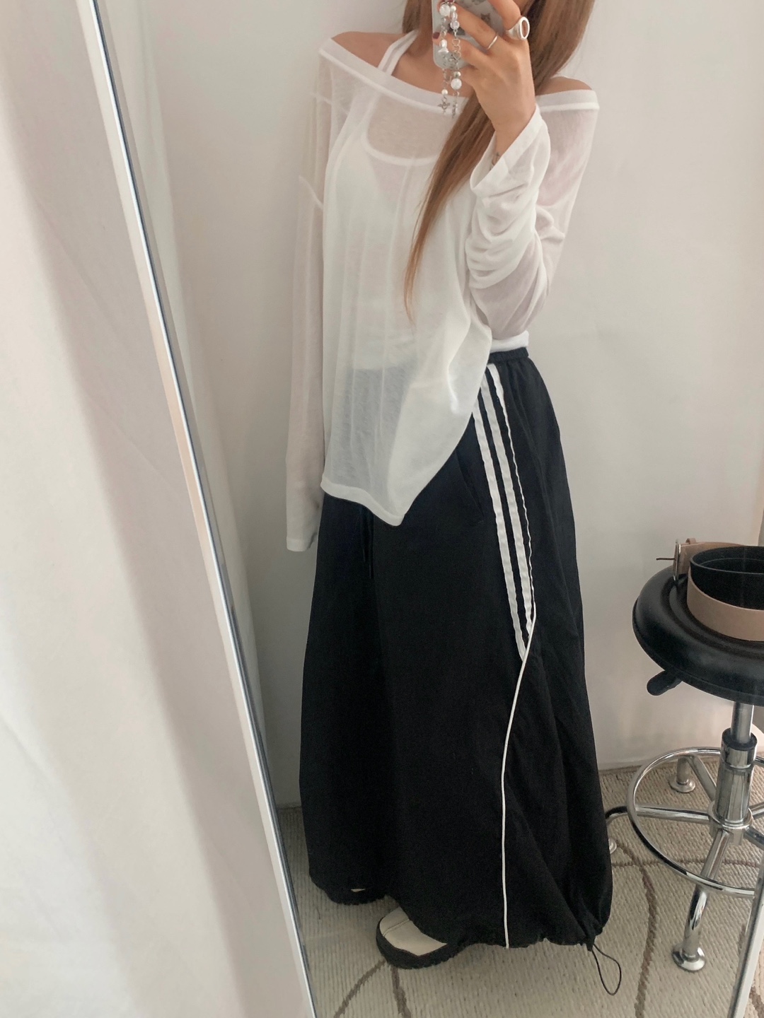 どらりん　cune キューン　エプロンバッグ　スカート エプロンスカート apron skirt / コットン cotton / black