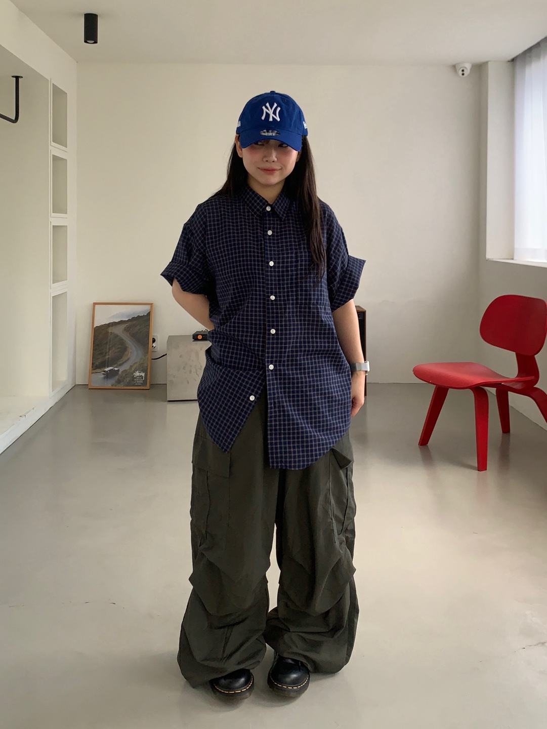 ユニセックス]ナイロンワイドカーゴパンツ | ファッション通販