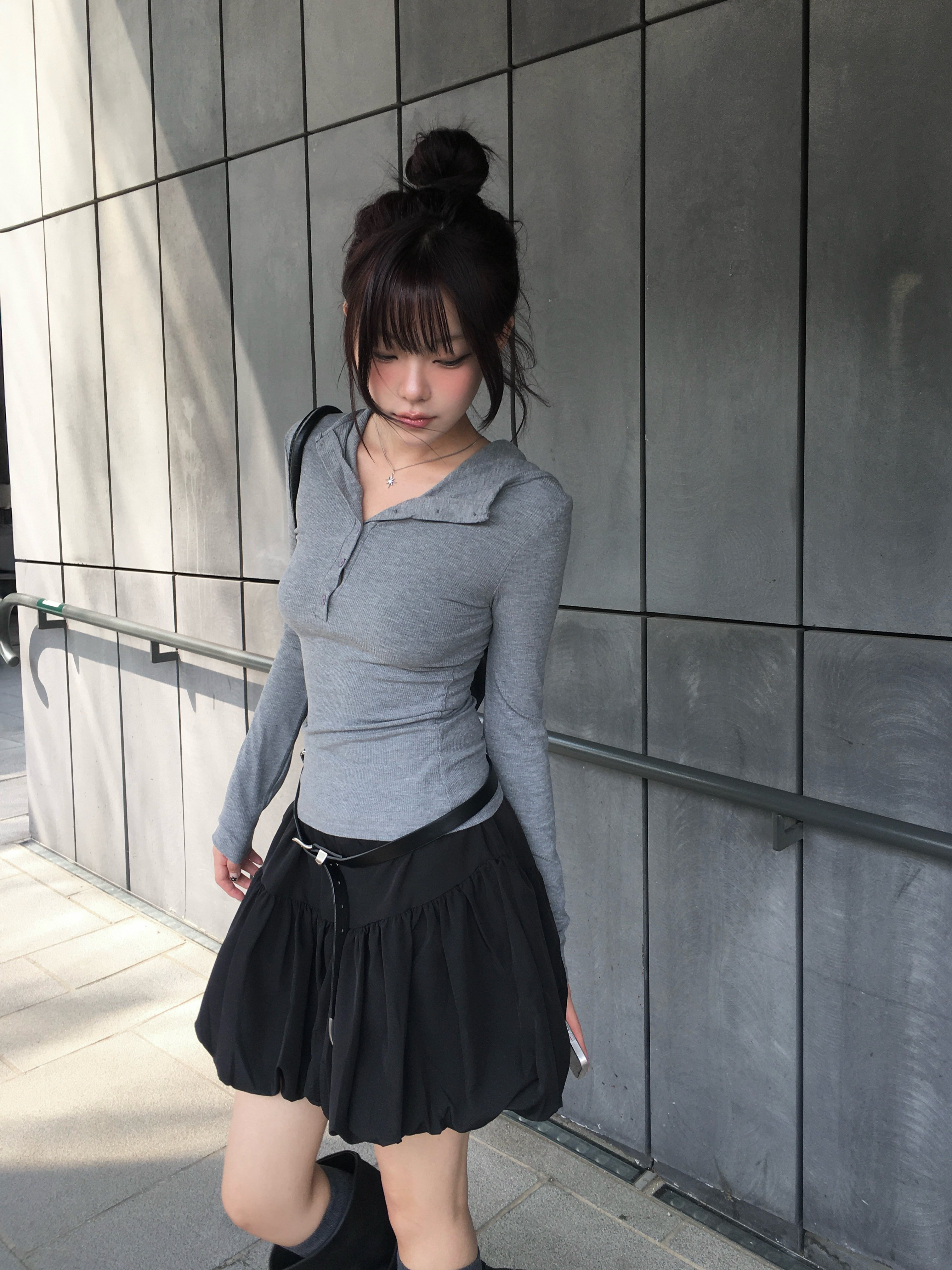 切替ギャザーバルーンミニスカート(2color) | ファッション通販