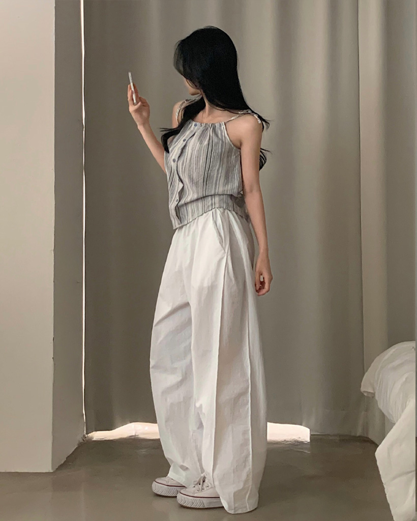 ナイロンタック入りワイドパンツ | ファッション通販サイト NUGU