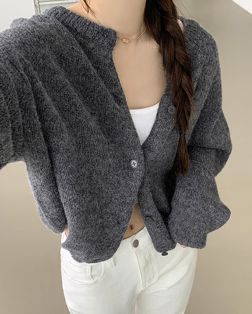 絞りアルパカ長袖カーディガン | ファッション通販サイト NUGU