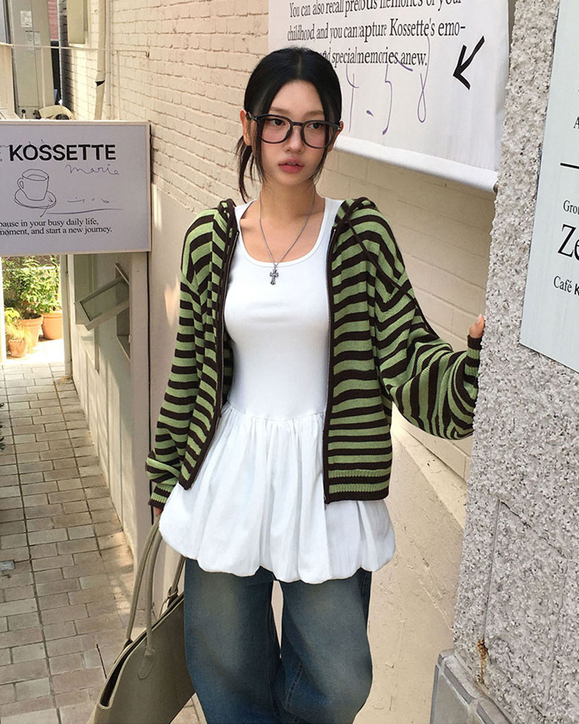 【PING APPAREL】ボーダーリブニットセットアップニット〈NATIVE〉 PING APPAREL】ボーダーリブニットセットアップニット〈NATIVE〉 PING