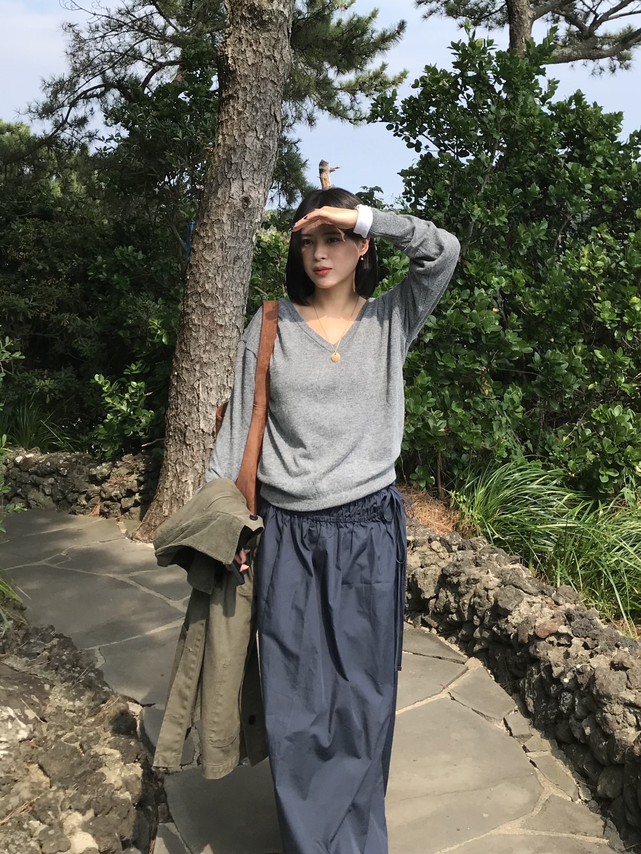 ウールオーバーサイズ冬半袖ニット(4color) | ファッション通販