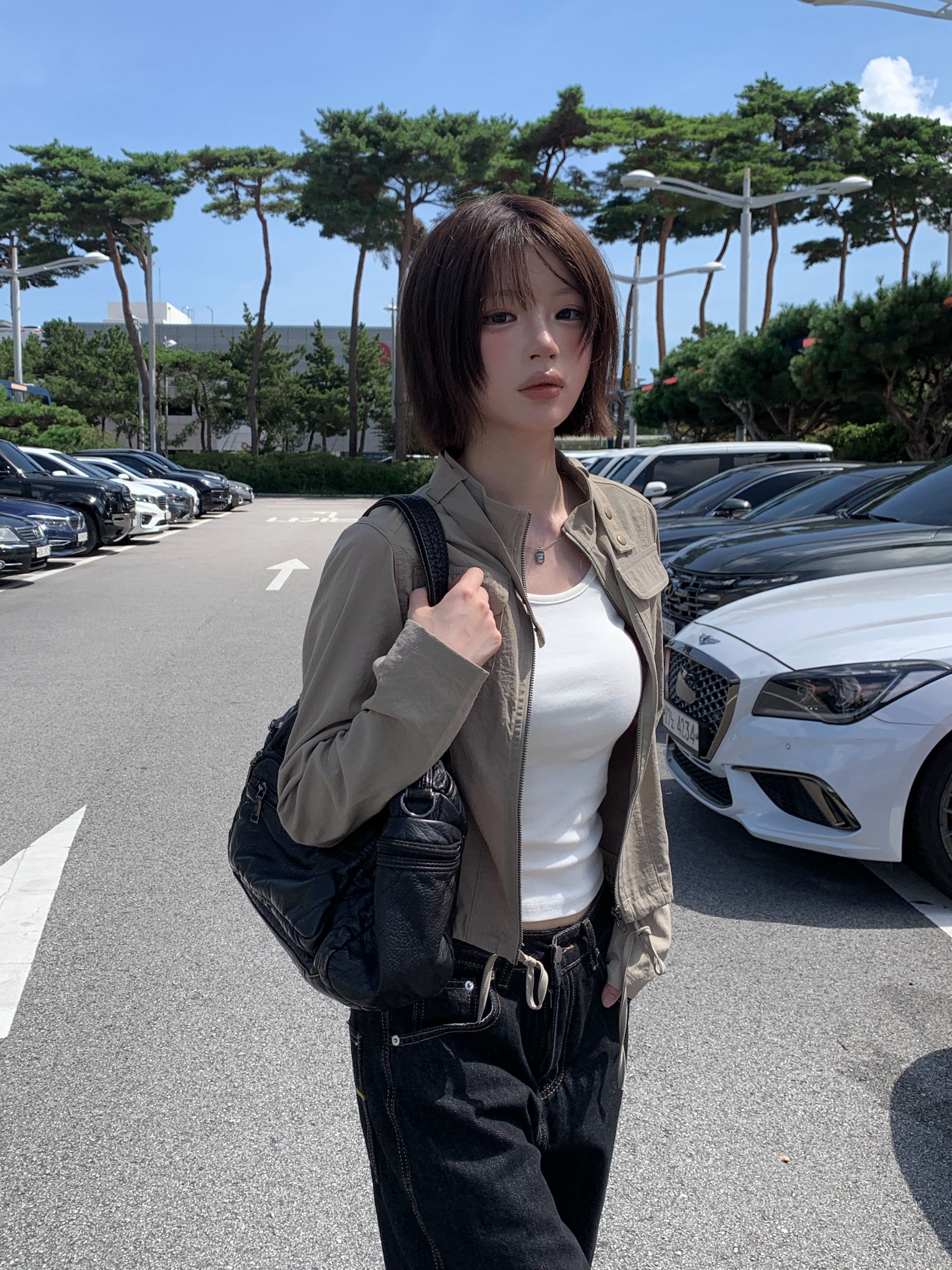 The Tiny Shop byMORIリメイクミリタリージャケットクロップド THE